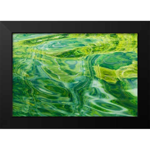 AK, Glacier Bay Abstract of water in Dundas Bay Black Modern Wood Framed Art Print by Paulson, Don