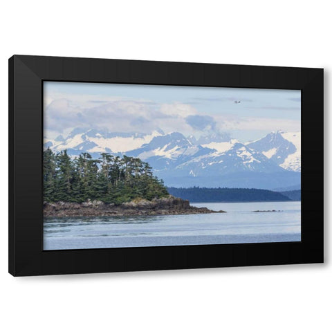 USA, Alaska Air taxi flying over landscape Black Modern Wood Framed Art Print with Double Matting by Paulson, Don