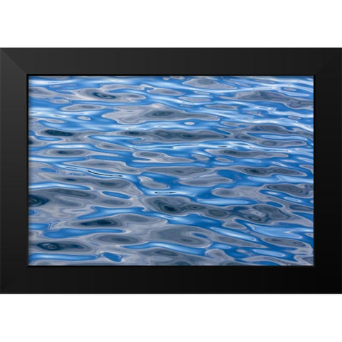 Alaska Water abstract Black Modern Wood Framed Art Print by Paulson, Don