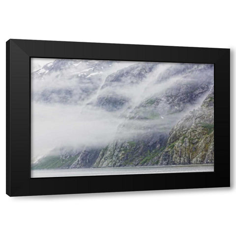 Alaska, Glacier Bay NP Fog in the mountains Black Modern Wood Framed Art Print by Paulson, Don
