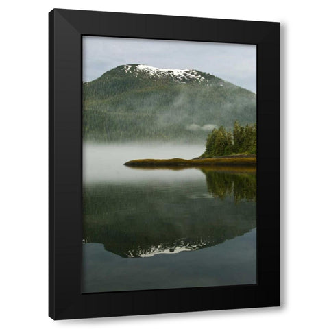 USA, Alaska Morning fog on lake Black Modern Wood Framed Art Print by Rotenberg, Nancy
