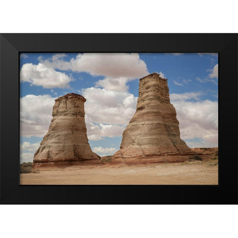Arizona-Navajo Indian Reservation Elephant Feet rock formation  Black Modern Wood Framed Art Print by Jaynes Gallery