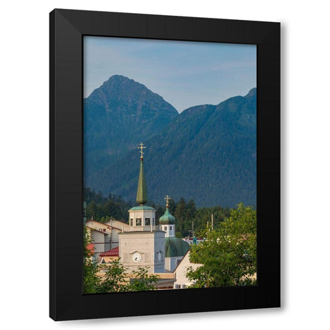 Alaska-Sitka St Michaels Russian Orthodox Cathedral in town  Black Modern Wood Framed Art Print with Double Matting by Jaynes Gallery