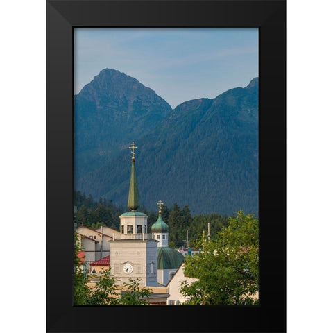 Alaska-Sitka St Michaels Russian Orthodox Cathedral in town  Black Modern Wood Framed Art Print by Jaynes Gallery