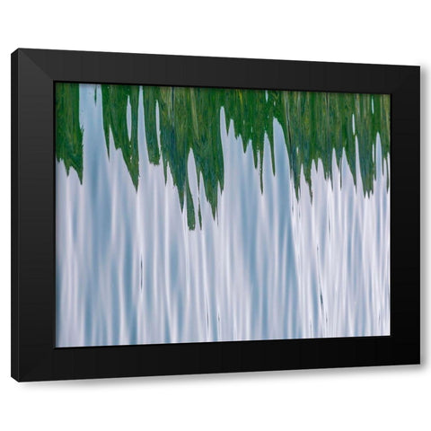 Alaska Abstract of water reflections in Gulf of Alaska  Black Modern Wood Framed Art Print with Double Matting by Jaynes Gallery