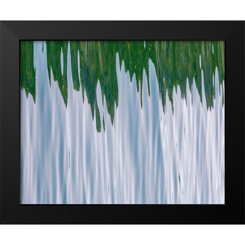 Alaska Abstract of water reflections in Gulf of Alaska  Black Modern Wood Framed Art Print by Jaynes Gallery