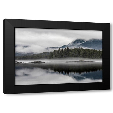 Alaska-Tongass National Forest Reflections in Mirror Harbor  Black Modern Wood Framed Art Print with Double Matting by Jaynes Gallery