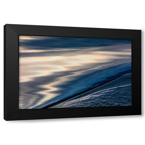 Alaska-Chatham Strait Boat wake in ocean  Black Modern Wood Framed Art Print with Double Matting by Jaynes Gallery