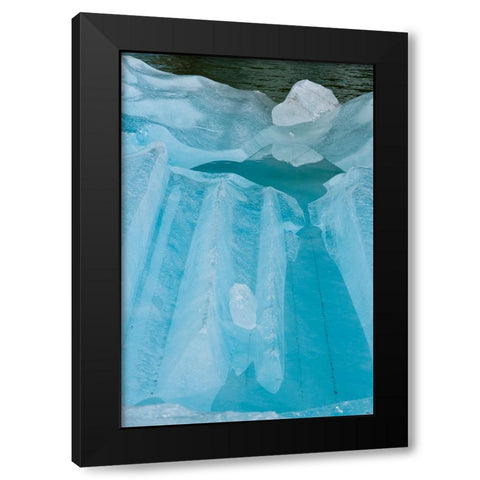 Iceberg textures. Black Modern Wood Framed Art Print with Double Matting by Sederquist, Betty