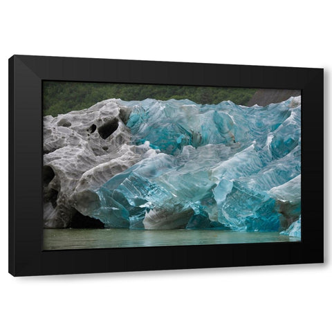 Icebergs in Endicott Arm have amazing patterns. Black Modern Wood Framed Art Print by Sederquist, Betty