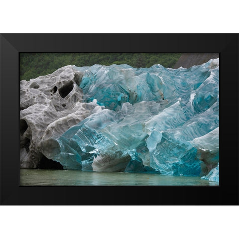 Icebergs in Endicott Arm have amazing patterns. Black Modern Wood Framed Art Print by Sederquist, Betty