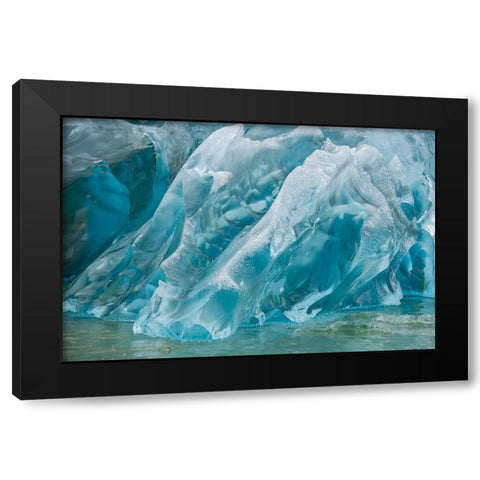 Crystalline iceberg shines in Endicott Arm. Black Modern Wood Framed Art Print with Double Matting by Sederquist, Betty