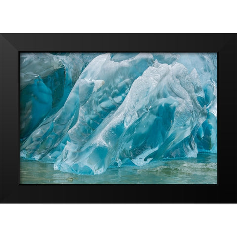 Crystalline iceberg shines in Endicott Arm. Black Modern Wood Framed Art Print by Sederquist, Betty