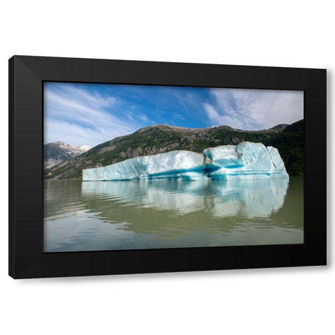 Huge iceberg slowly melts in Shakes Lake. Black Modern Wood Framed Art Print with Double Matting by Sederquist, Betty