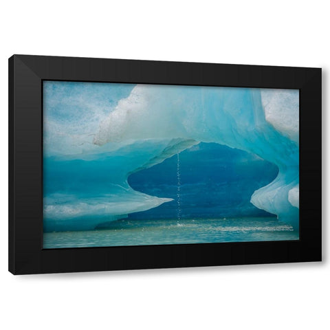 Iceberg melts into Shakes Lake. Black Modern Wood Framed Art Print with Double Matting by Sederquist, Betty