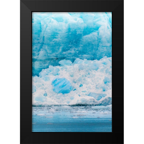 Alaska- Kenai Peninsula. Close-up of Aialik Glacier. Black Modern Wood Framed Art Print by Muir, Janet