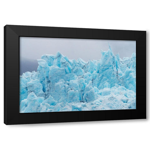 Alaska- Kenai Peninsula. Close-up of Aialik Glacier. Black Modern Wood Framed Art Print by Muir, Janet