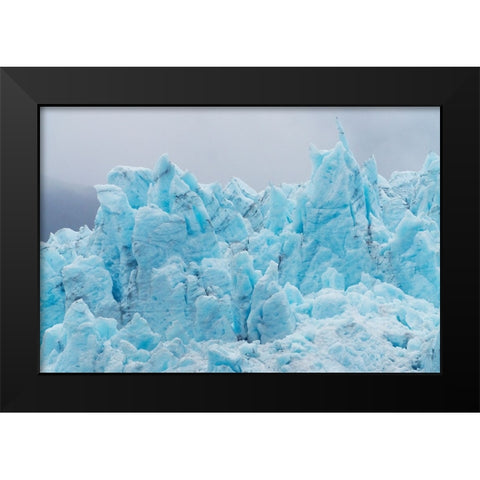 Alaska- Kenai Peninsula. Close-up of Aialik Glacier. Black Modern Wood Framed Art Print by Muir, Janet