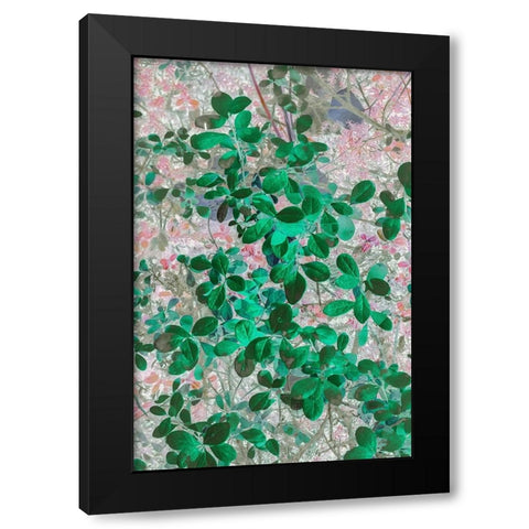 Alaska- Denali National Park. Artistic rendering of leaves. Black Modern Wood Framed Art Print with Double Matting by Muir, Janet