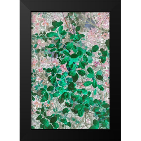 Alaska- Denali National Park. Artistic rendering of leaves. Black Modern Wood Framed Art Print by Muir, Janet