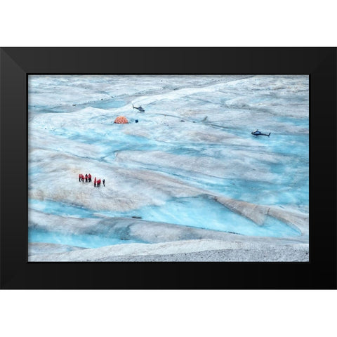 Base camp-Mendenhall Glacier-Juneau-Alaska-USA Black Modern Wood Framed Art Print by Engelbrecht, Jim