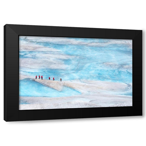 Trekking-Mendenhall Glacier-Juneau-Alaska-USA Black Modern Wood Framed Art Print with Double Matting by Engelbrecht, Jim