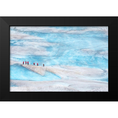 Trekking-Mendenhall Glacier-Juneau-Alaska-USA Black Modern Wood Framed Art Print by Engelbrecht, Jim
