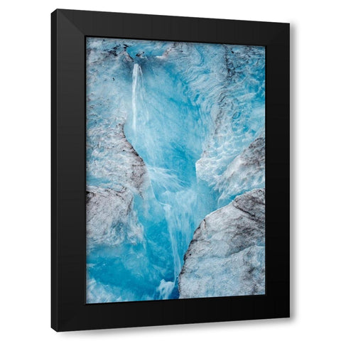 Ice melt-Mendenhall Glacier-Juneau-Alaska-USA Black Modern Wood Framed Art Print by Engelbrecht, Jim