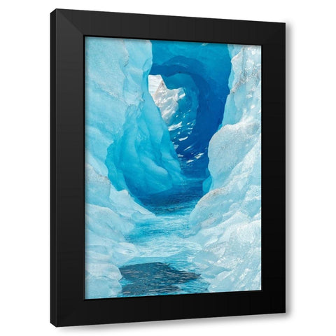 Glacial tube-Mendenhall Glacier-Juneau-Alaska-USA Black Modern Wood Framed Art Print by Engelbrecht, Jim
