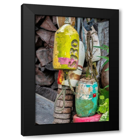 Antique buoy Black Modern Wood Framed Art Print by Engelbrecht, Jim