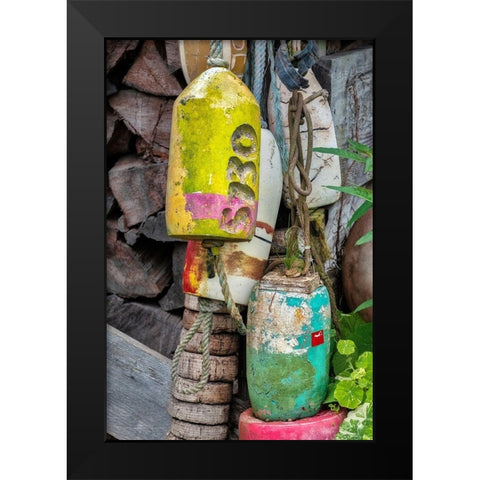 Antique buoy Black Modern Wood Framed Art Print by Engelbrecht, Jim