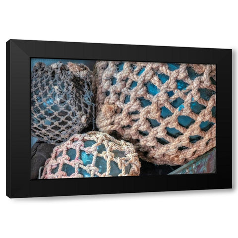 Antique Japanese glass floats-Wrangell-Alaska-USA Black Modern Wood Framed Art Print with Double Matting by Engelbrecht, Jim