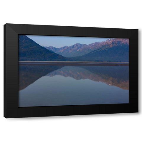 Cook Inlet-Alaska-bay and mountain reflection Black Modern Wood Framed Art Print with Double Matting by Sienda, Jolly