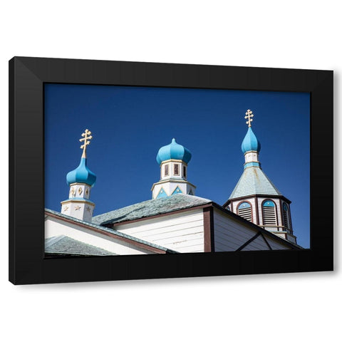 Russian Church-Holy Assumption or the Virgin Mary-Kenai Peninsula-Alaska Black Modern Wood Framed Art Print with Double Matting by Sienda, Jolly