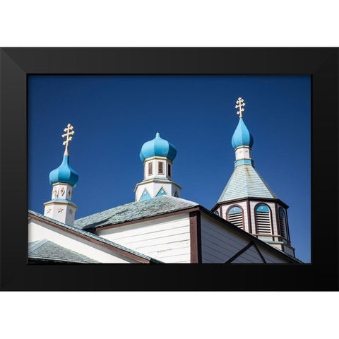 Russian Church-Holy Assumption or the Virgin Mary-Kenai Peninsula-Alaska Black Modern Wood Framed Art Print by Sienda, Jolly