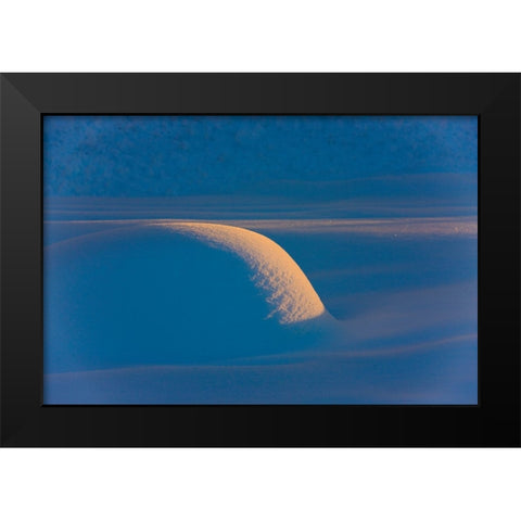 Landscape of snow mound at sunset-Haines-Alaska-USA Black Modern Wood Framed Art Print by Su, Keren