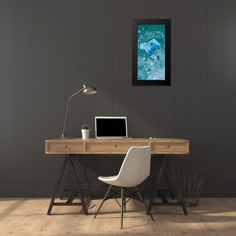 Alaska shattered icebergs floating near calving face of LeConte Glacier east of Petersburg Black Modern Wood Framed Art Print by Souders, Paul