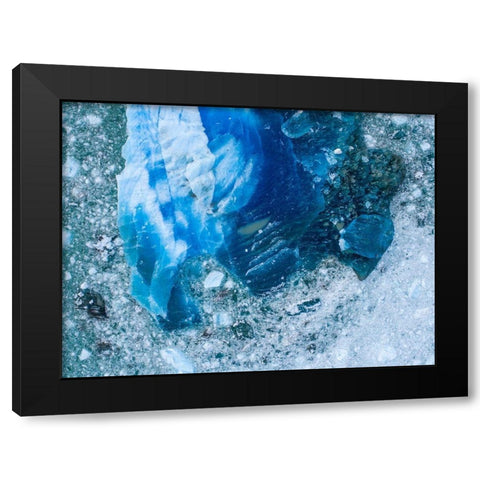 Alaska shattered icebergs floating near calving face of LeConte Glacier east of Petersburg Black Modern Wood Framed Art Print with Double Matting by Souders, Paul
