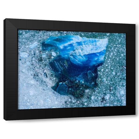 Alaska shattered icebergs floating near calving face of LeConte Glacier east of Petersburg Black Modern Wood Framed Art Print with Double Matting by Souders, Paul