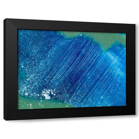 Alaska-Tracy Arm-Fords Terror Wilderness floating iceberg calved from South Sawyer Glacier Black Modern Wood Framed Art Print with Double Matting by Souders, Paul