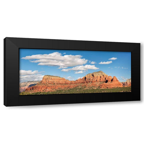 Arizona-Sedona-Panoramic view of Twin Buttes and The Nuns Black Modern Wood Framed Art Print by Collins, Ann