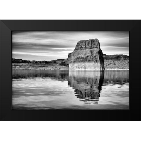 Arizona-Page-Lone Rock at Lake Powell Black Modern Wood Framed Art Print by Collins, Ann
