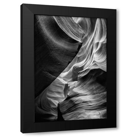 Arizona-Page-Antelope Canyon Navajo Tribal Park-Lower Antelope Canyon Black Modern Wood Framed Art Print with Double Matting by Collins, Ann