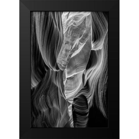 Arizona-Page-Antelope Canyon Navajo Tribal Park-Lower Antelope Canyon Black Modern Wood Framed Art Print by Collins, Ann