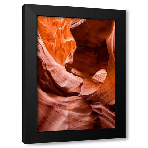 Arizona-Page-Antelope Canyon Navajo Tribal Park-Lower Antelope Canyon Black Modern Wood Framed Art Print with Double Matting by Collins, Ann