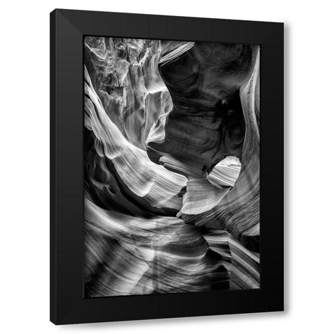 Arizona-Page-Antelope Canyon Navajo Tribal Park-Lower Antelope Canyon Black Modern Wood Framed Art Print with Double Matting by Collins, Ann