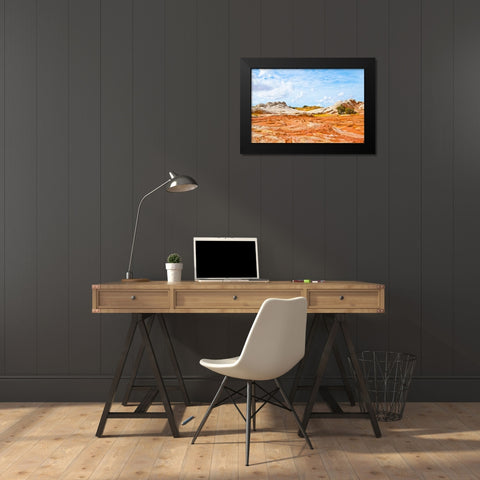 USA-Arizona-Vermilion Cliffs National Monument White Pocket Black Modern Wood Framed Art Print by Friel, Bernard