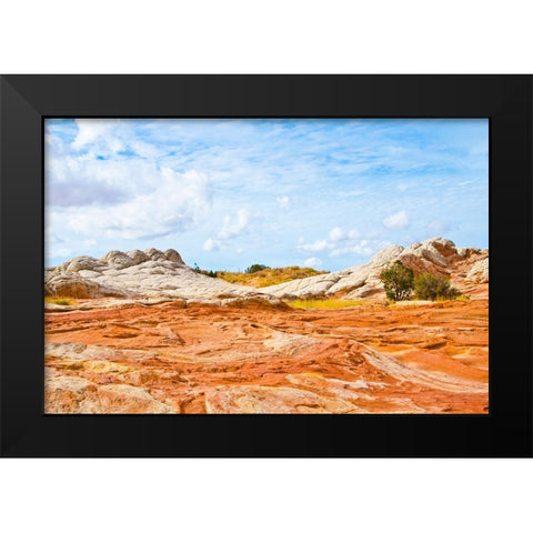 USA-Arizona-Vermilion Cliffs National Monument White Pocket Black Modern Wood Framed Art Print by Friel, Bernard
