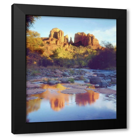 Arizona, Sedona Cathedral Rock and Oak Creek Black Modern Wood Framed Art Print by Talbot Frank, Christopher