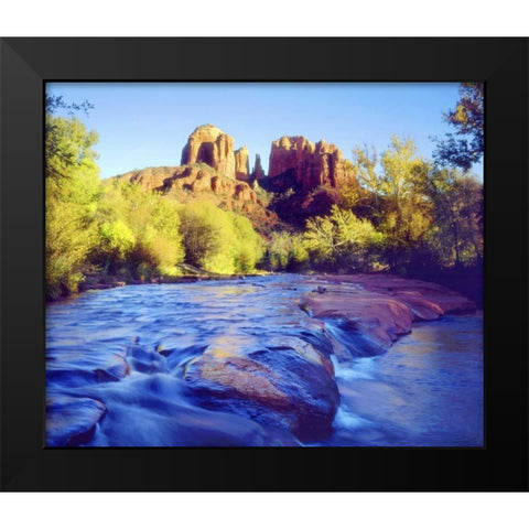 Arizona, Sedona Cathedral Rock and Oak Creek Black Modern Wood Framed Art Print by Talbot Frank, Christopher